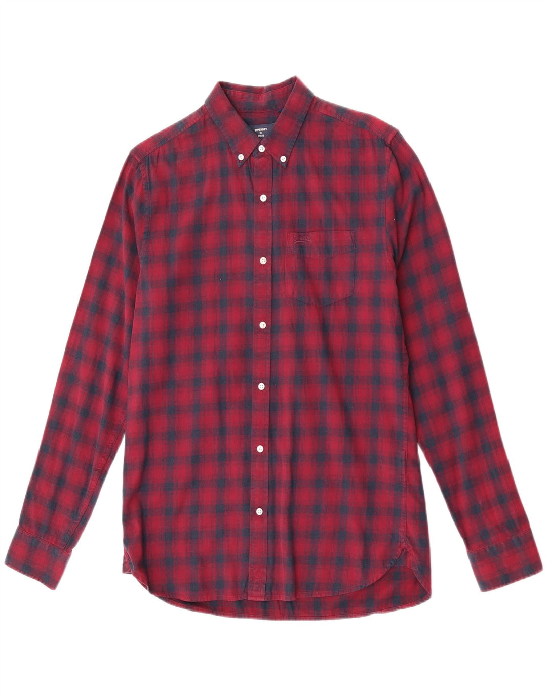 Superdry muška flanelska košulja Srednje bordo karirani pamuk