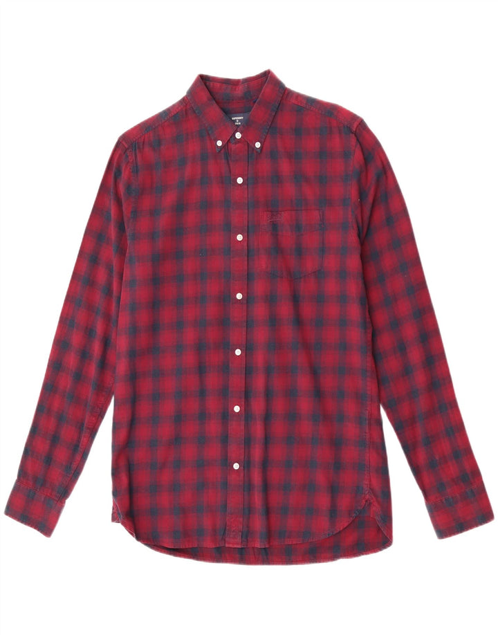 Superdry muška flanelska košulja Srednje bordo karirani pamuk
