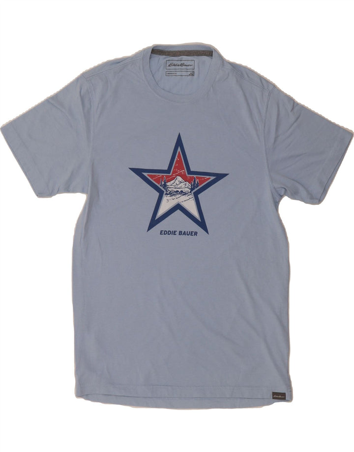 EDDIE BAUER Mens Graphic T-Shirt Top Small Blue Cotton Vintage Eddie Bauer and Second-Hand Eddie Bauer from Messina Hembry 