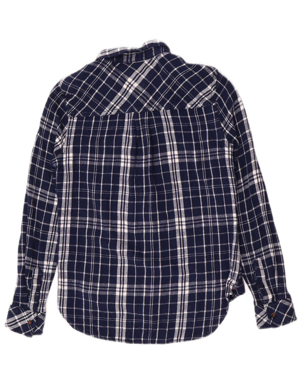 Tommy Hilfiger Majica od flanela za djevojčice 8-9 godina, mala tamnoplava karirana viskoza
