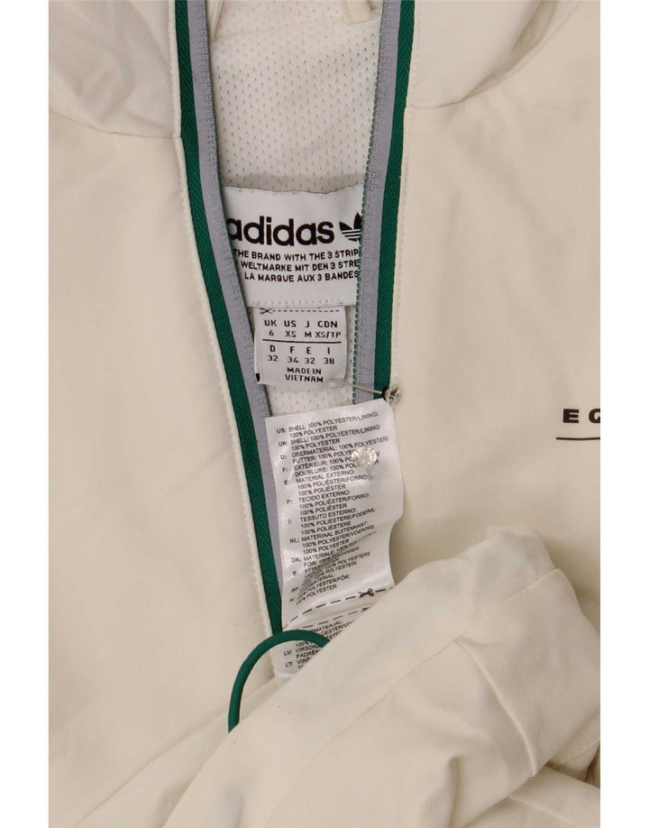 Adidas ženska gornja jakna trenirke UK 6 XS bijeli poliester
