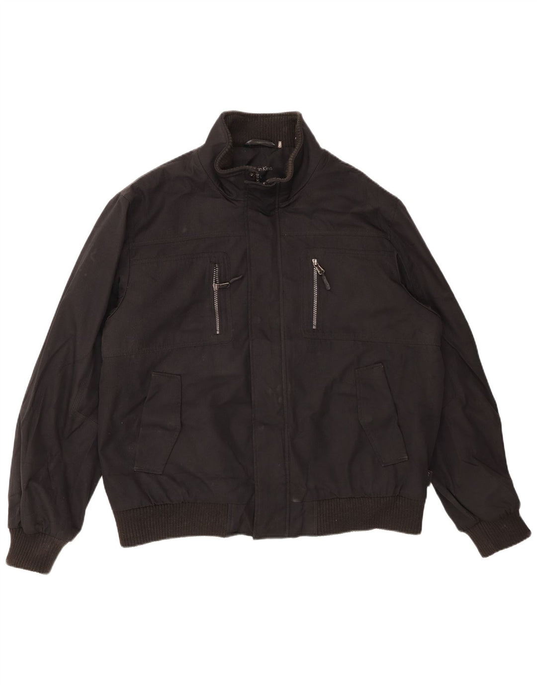 CALVIN KLEIN muška bomber jakna UK 40 veliki crni poliester