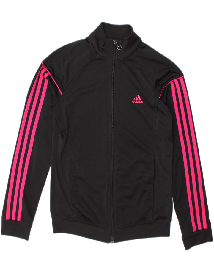 Adidas ženska gornja jakna trenirke UK 8/10 mala crna poliester