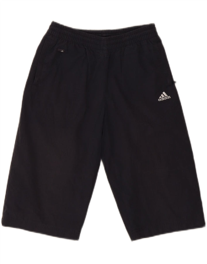 ADIDAS Boys Sport Shorts 9-10 Years  Navy Blue Polyester Vintage Adidas and Second-Hand Adidas from Messina Hembry 
