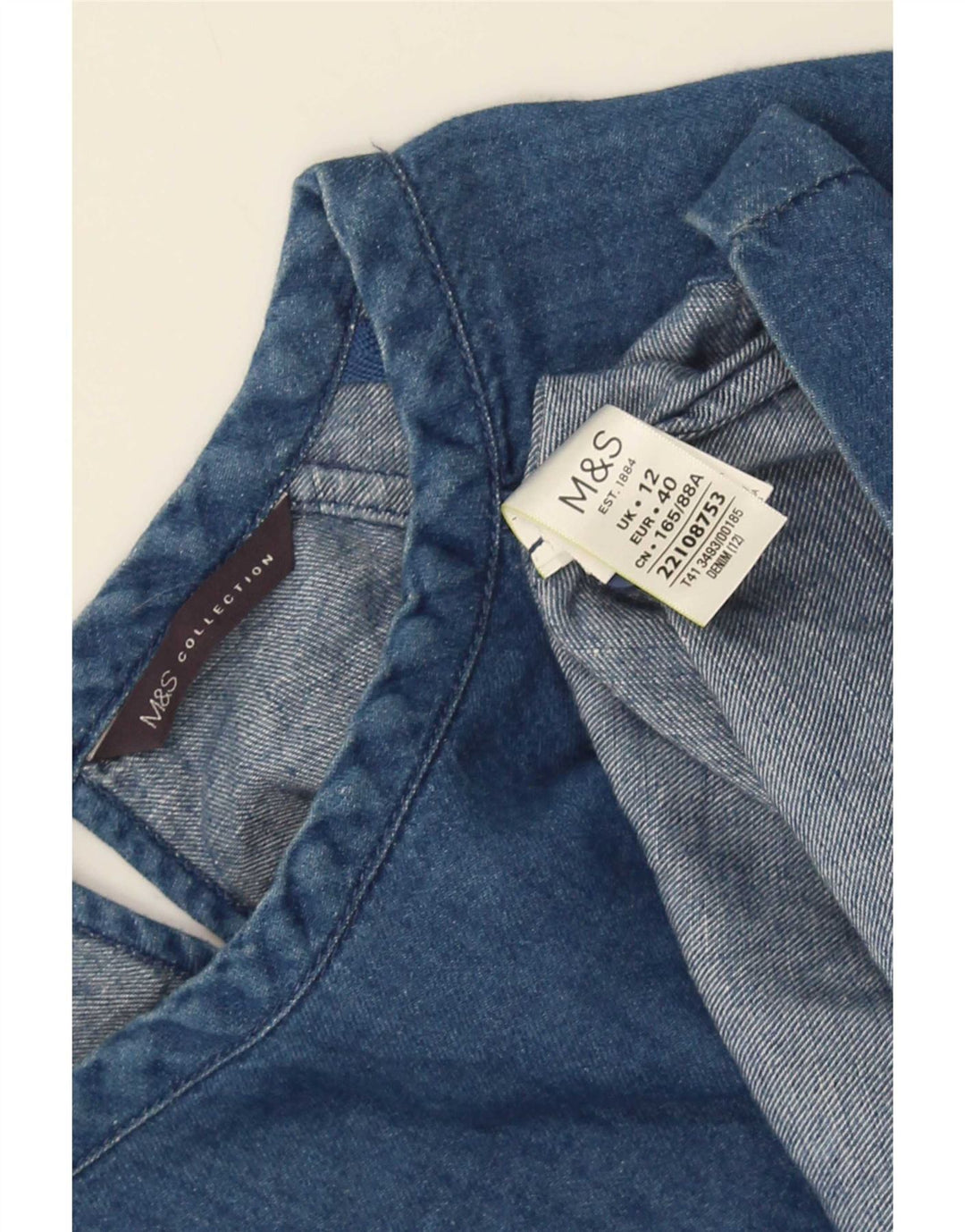 Top ženske traper bluze Marks & Spencer UK 12 Srednje plavi pamuk