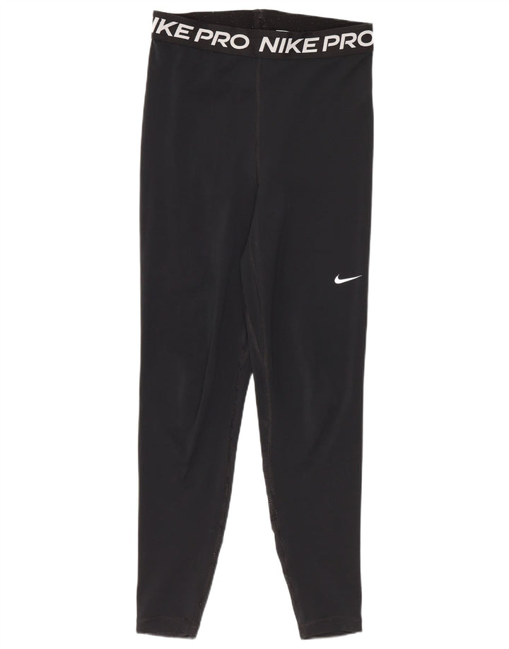 Nike Ženske Dri Fit Crop Graphic Leggings UK 8 Male crne poliesterske