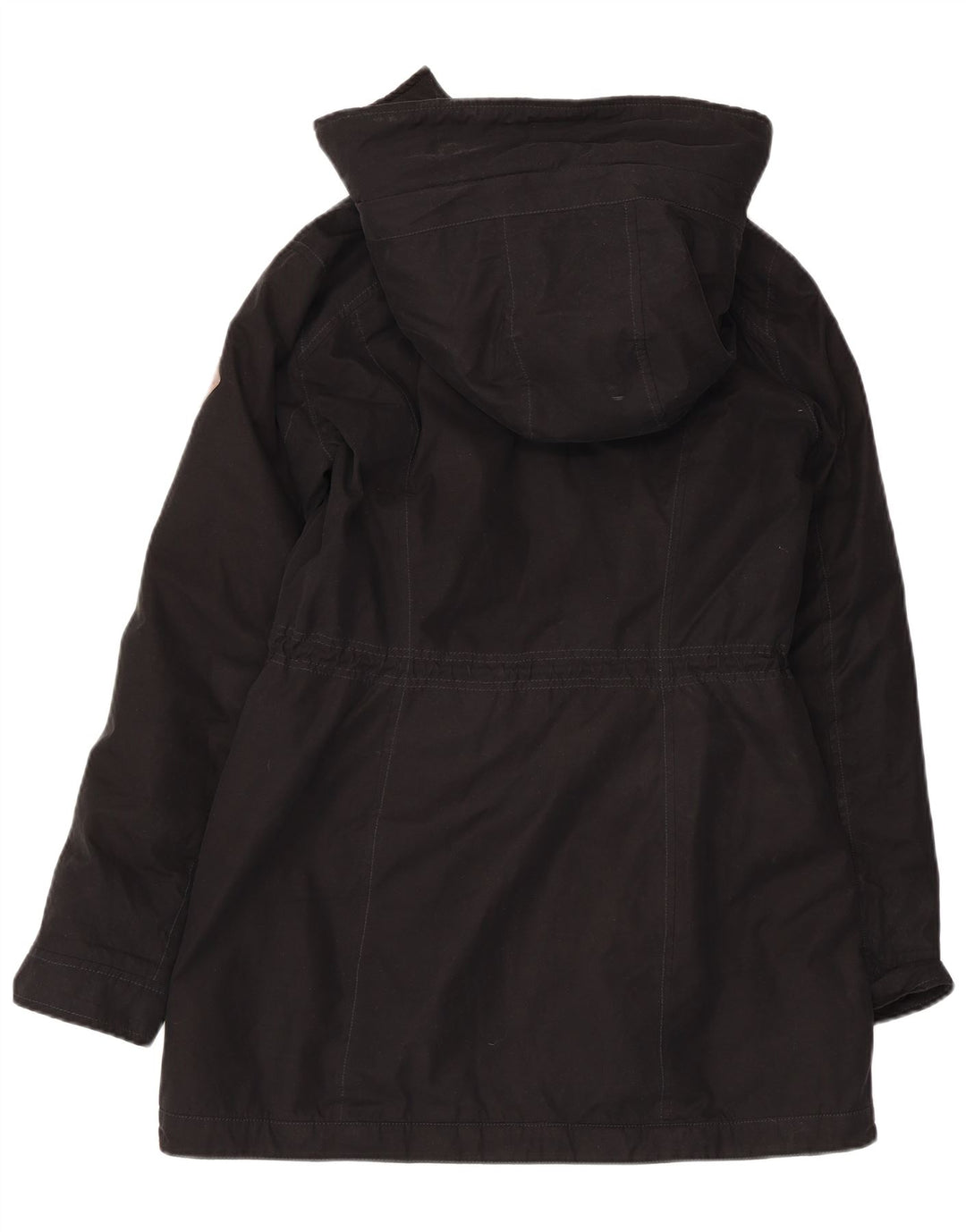HOLLISTER Ženska parka jakna s kapuljačom UK 14 Srednji crni poliester
