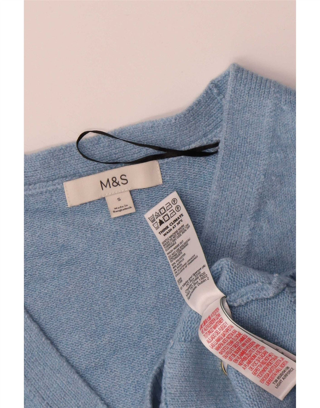 Marks & Spencer ženski prekomjerni kardigan pulover UK 10 Small Blue