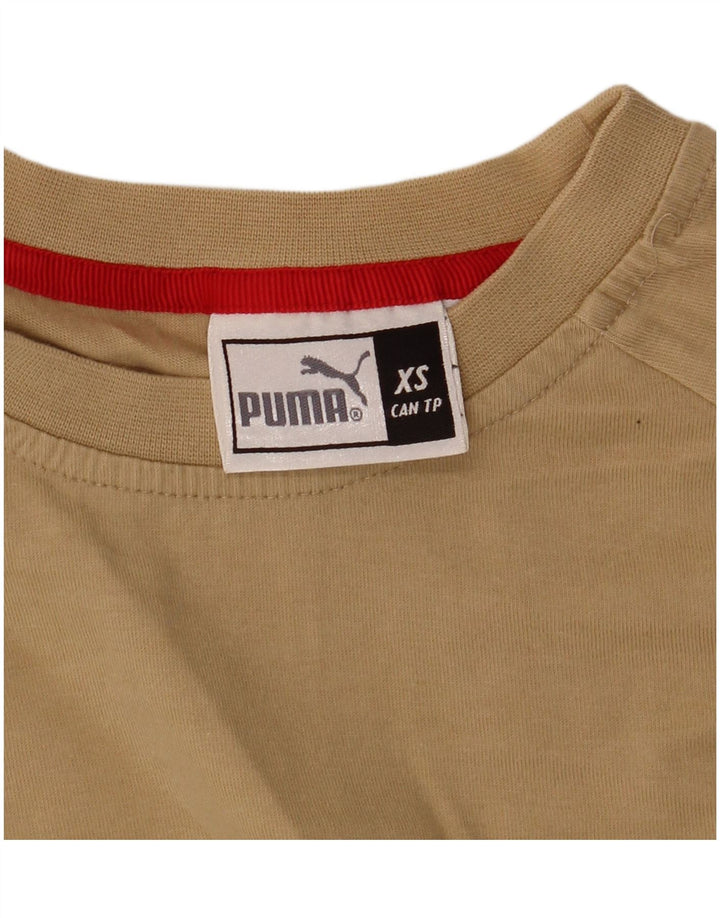 PUMA Mens Graphic Top Long Sleeve XS Beige