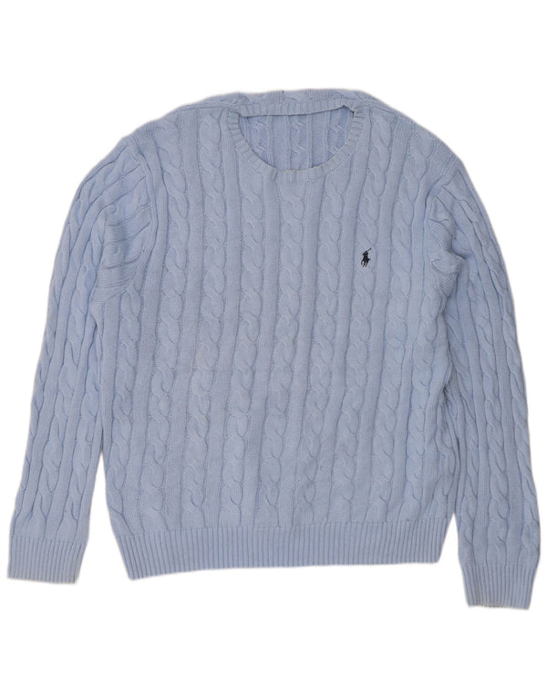 Polo Ralph Lauren muški džemper s okruglim izrezom 2XL plavi pamuk
