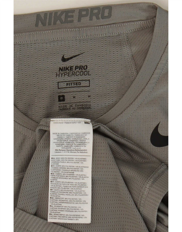 Nike muška pripijena majica kratkih rukava srednje sivi poliester