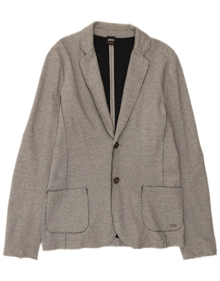 Hugo Boss muška jakna sa 2 gumba UK 40 Large Grey Cotton
