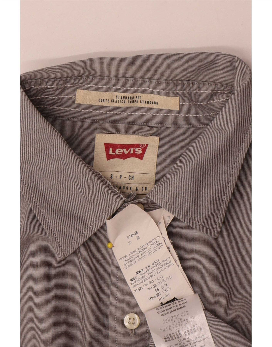Levi's muška standardna košulja malenog sivog pamuka