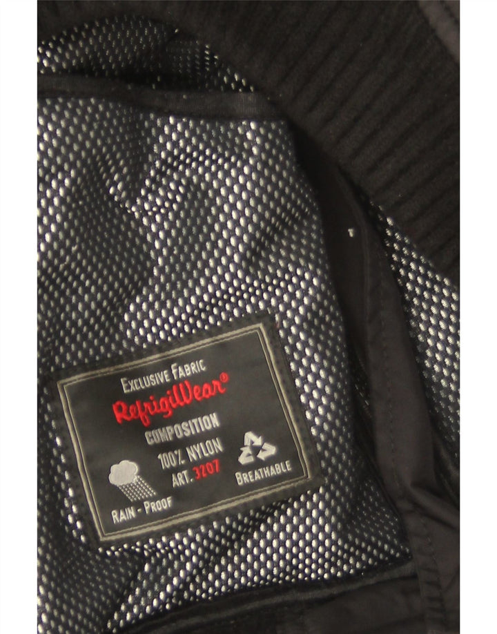 Refrigiwear muška kišna jakna s kapuljačom UK 38, srednji crni najlon