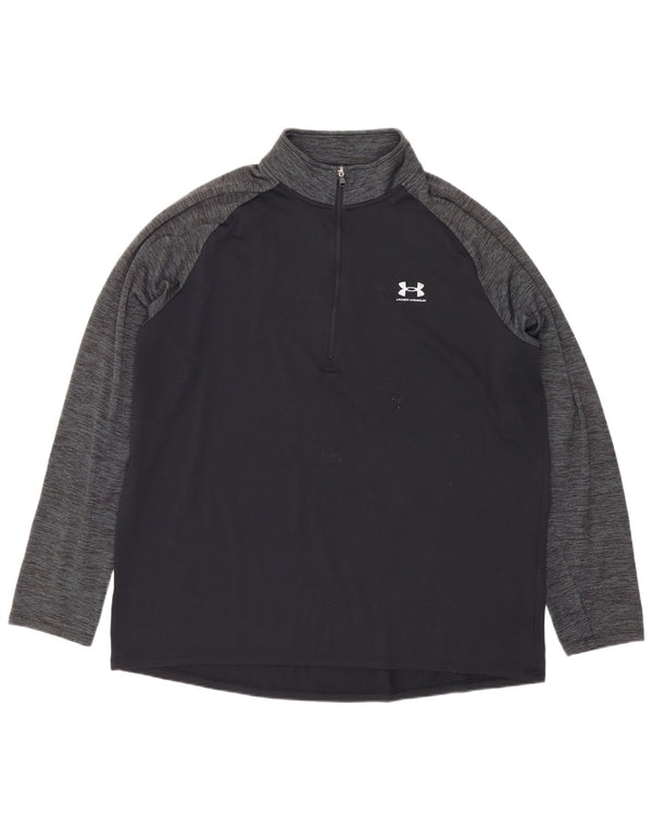 Under Armour muška majica s izrezom i dugim rukavima, velika crna sportska majica
