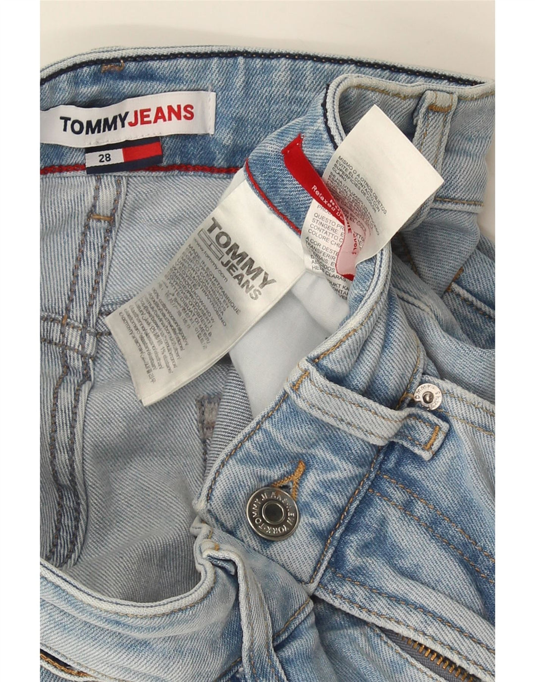 TOMMY HILFIGER Womens Denim Shorts W28 Medium Blue Cotton