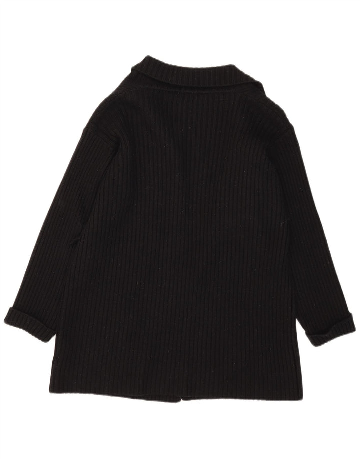 Marks & Spencer ženski preveliki otvoreni kardigan pulover UK 10 Small Black