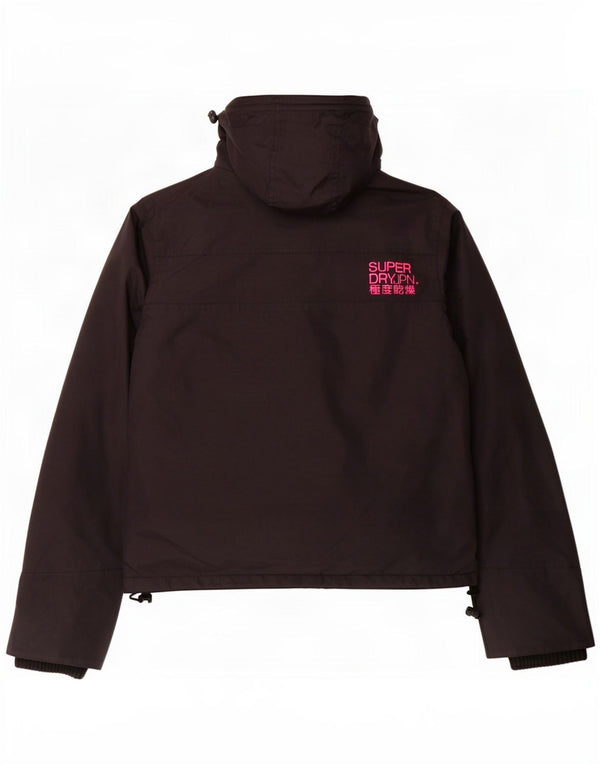 Superdry ženska jakna s kapuljačom UK 14 Medium Black Nylon