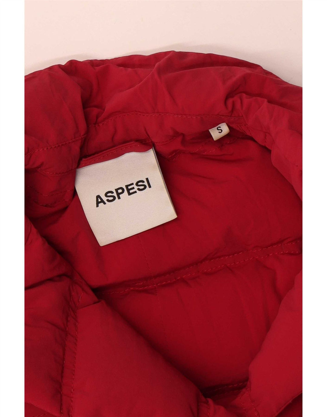 Aspesi ženski preveliki podstavljeni kaput s dvostrukim kopčanjem UK 10 Small Red