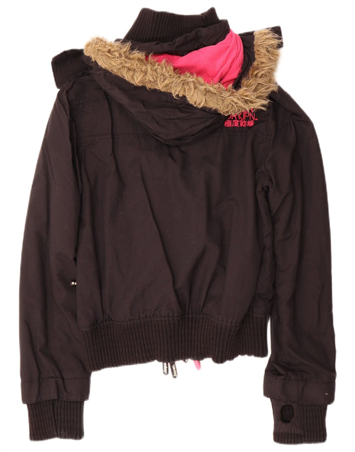 Superdry ženska vjetrovka s kapuljačom The Windbomber UK 14 srednje crna