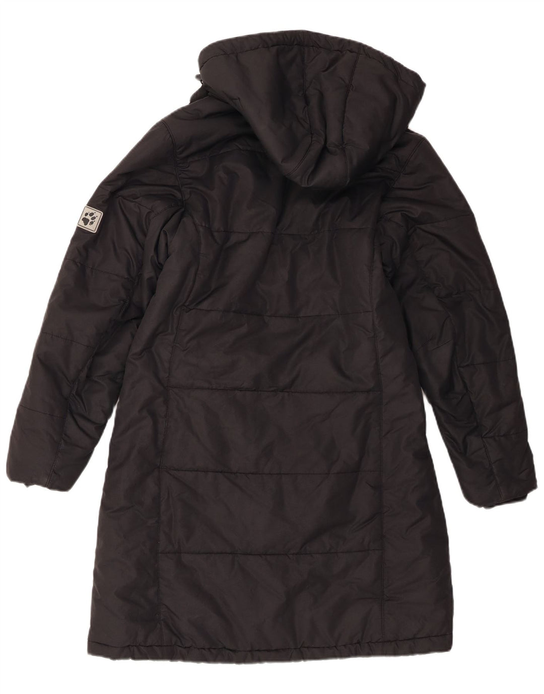 Jack Wolfskin ženski podstavljeni kaput s kapuljačom UK 10 Mali crni poliester