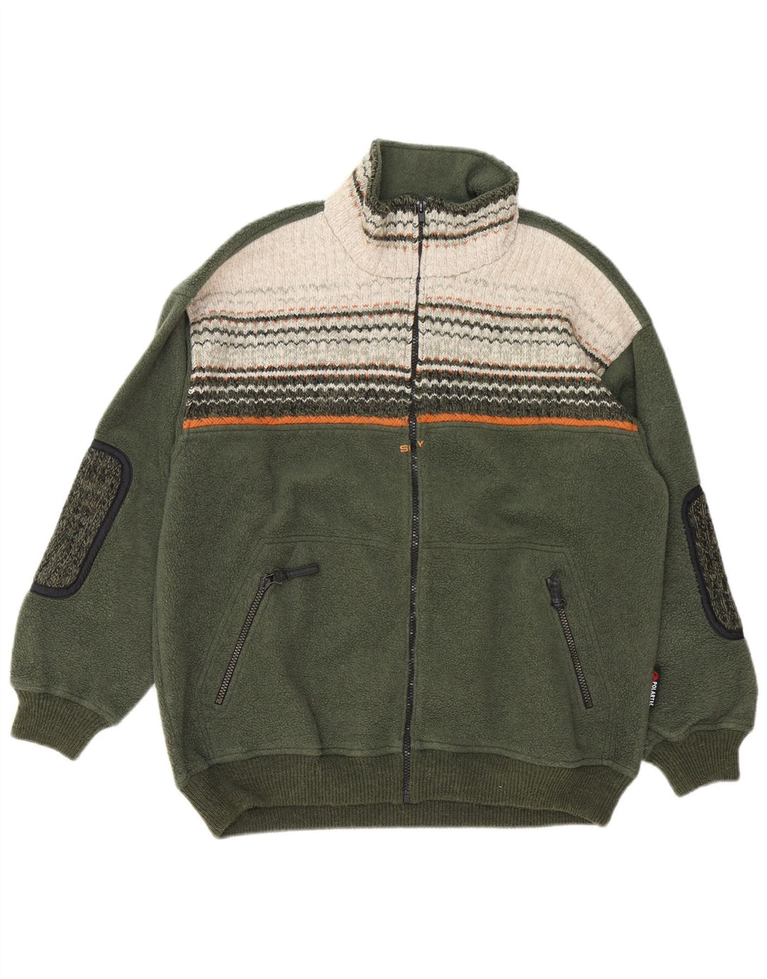 Silvy muška flis jakna UK 40 veliki zeleni poliester u boji