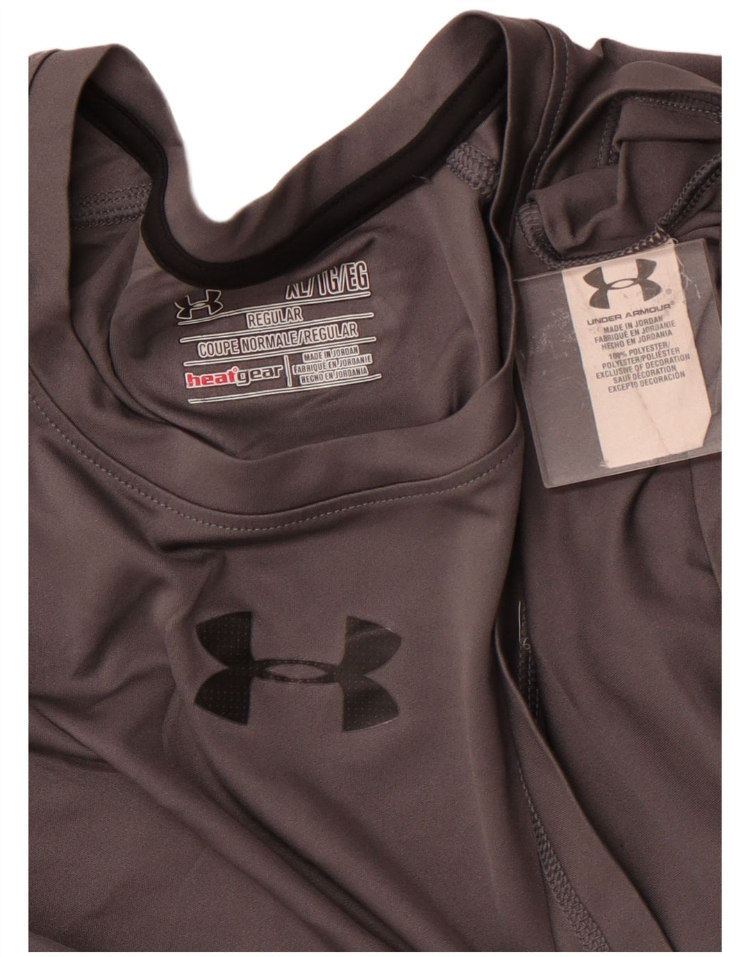 UNDER ARMOUR Muška majica kratkih rukava Heat Gear Top XL sivi poliester u boji