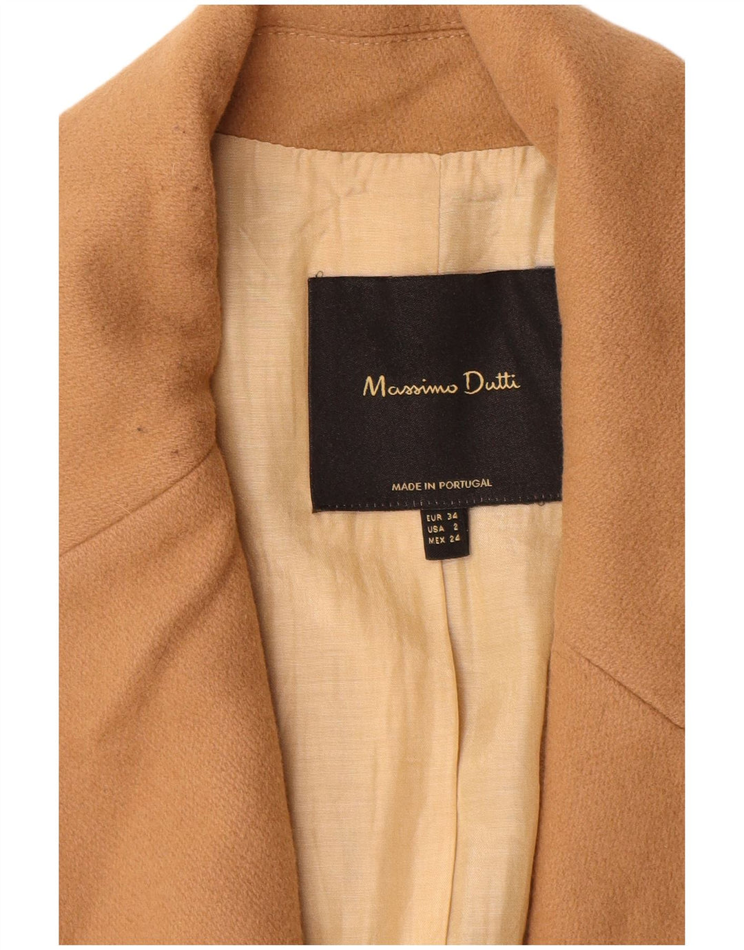 Ženski kaput Massimo Dutti EU 34 2XS bež vuna