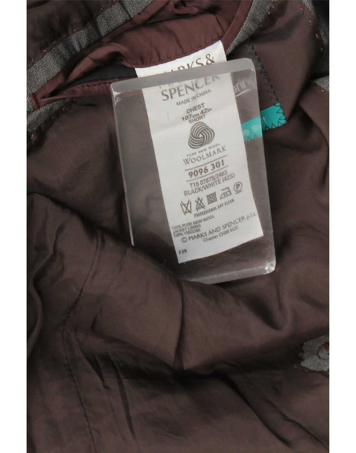 Marks & Spencer muška jakna sa 3 gumba UK 42 Velika siva vuna