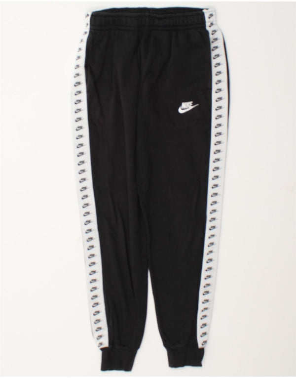Nike muške trenirke s grafičkim motivima, male crne pamučne trenirke