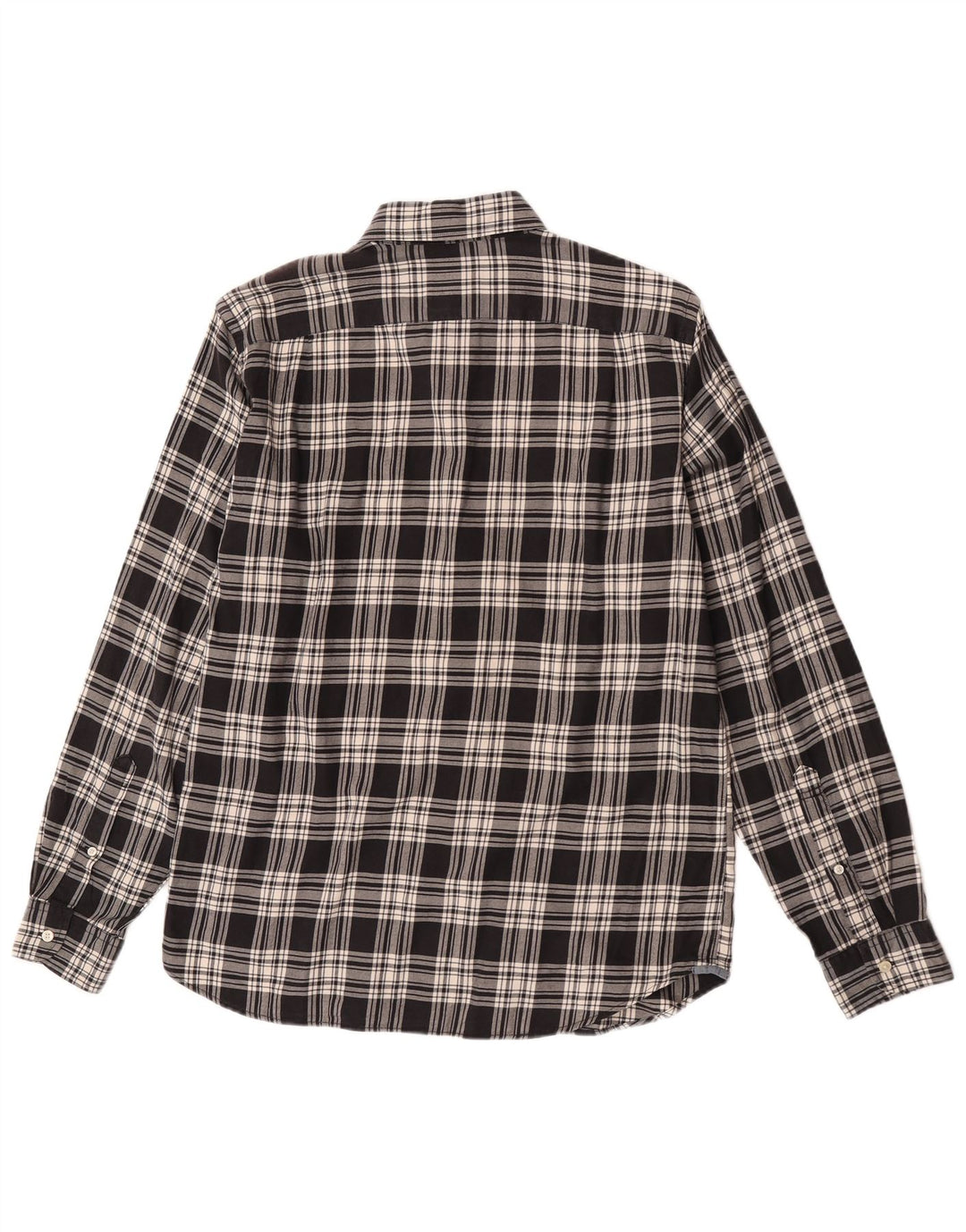 J. Crew muška flanelska košulja srednje crne karirane pamučne boje