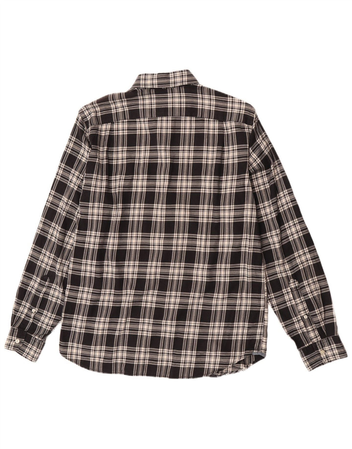 J. Crew muška flanelska košulja srednje crne karirane pamučne boje