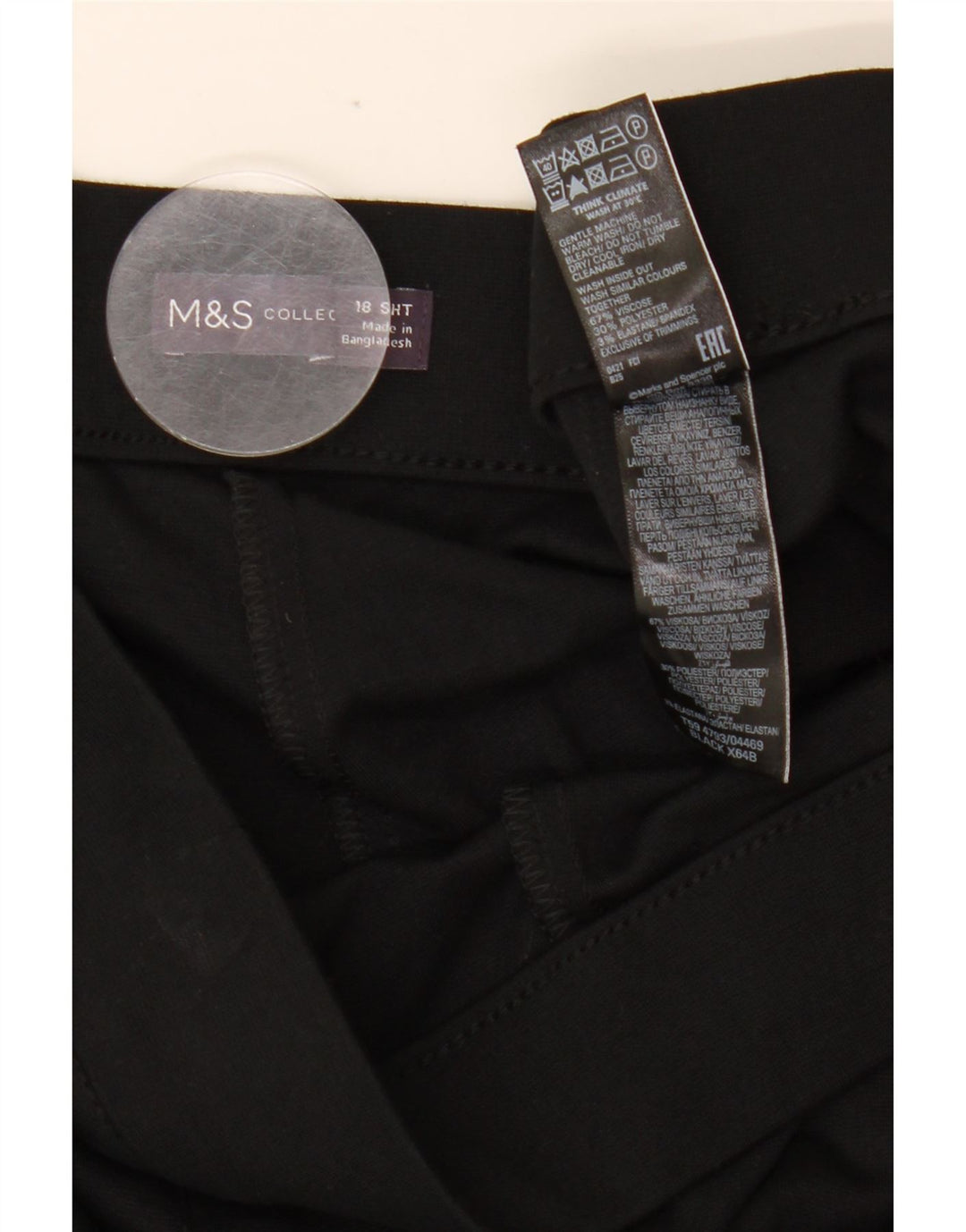 MARKS & SPENCER Ženske ležerne hlače visokog struka UK 18 XL W34 L27 Crne