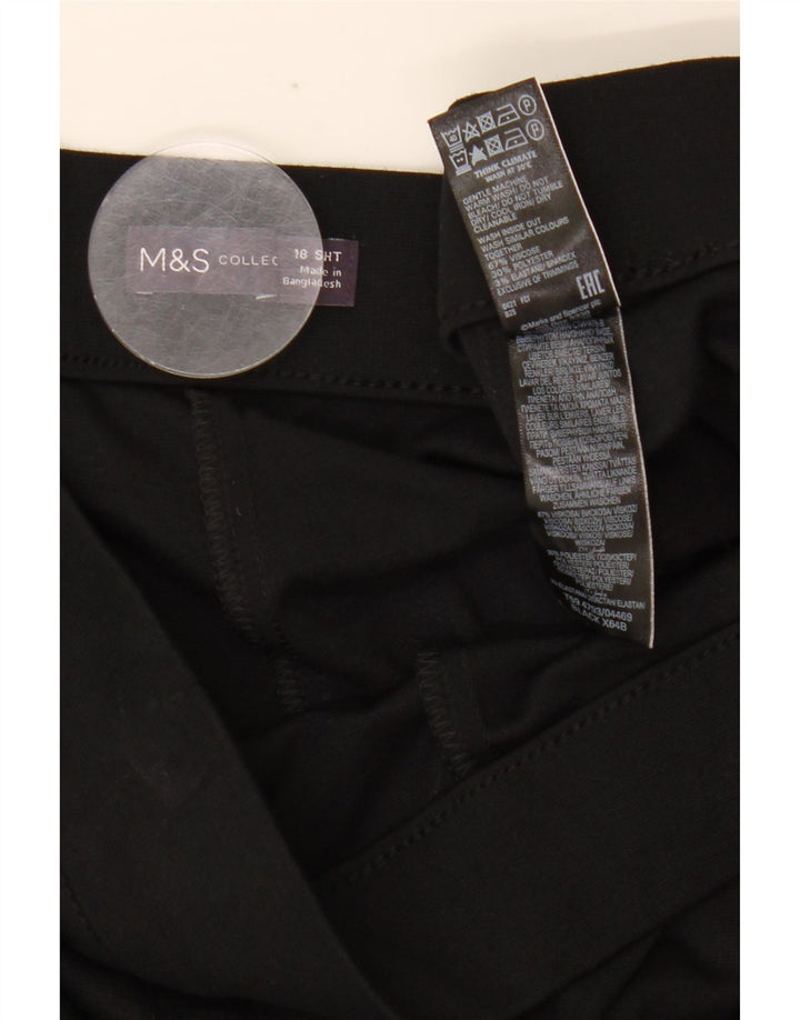 MARKS & SPENCER Ženske ležerne hlače visokog struka UK 18 XL W34 L27 Crne
