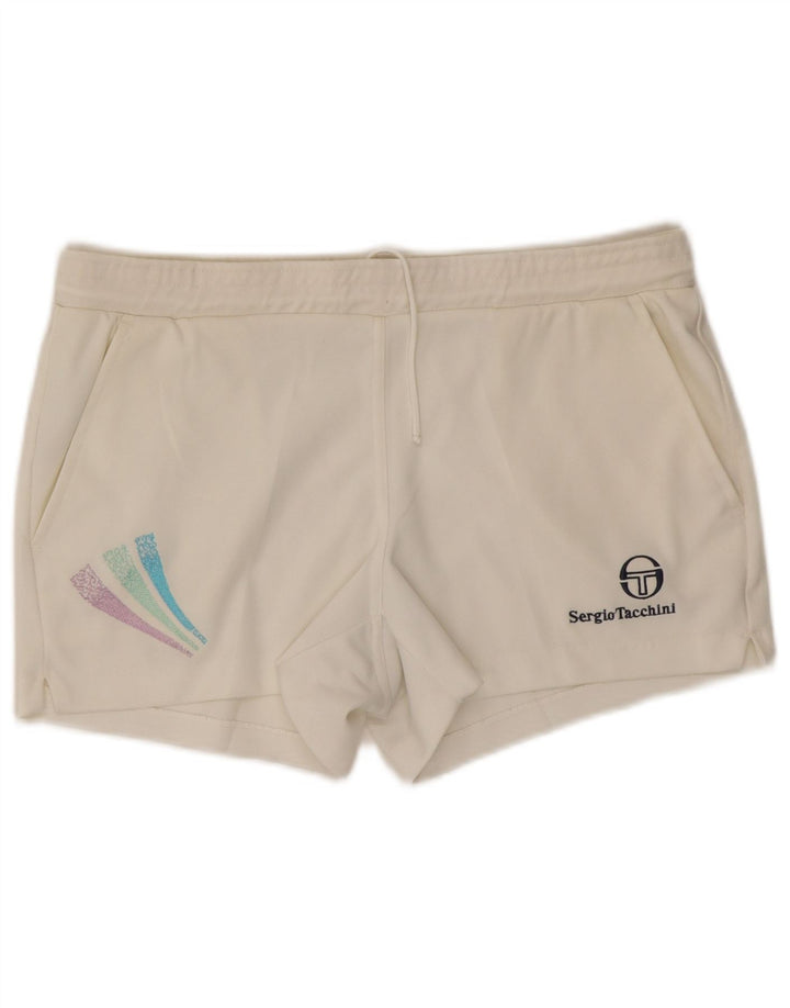 Sergio Tacchini ženske sportske kratke hlače IT 50 XL bijeli poliester