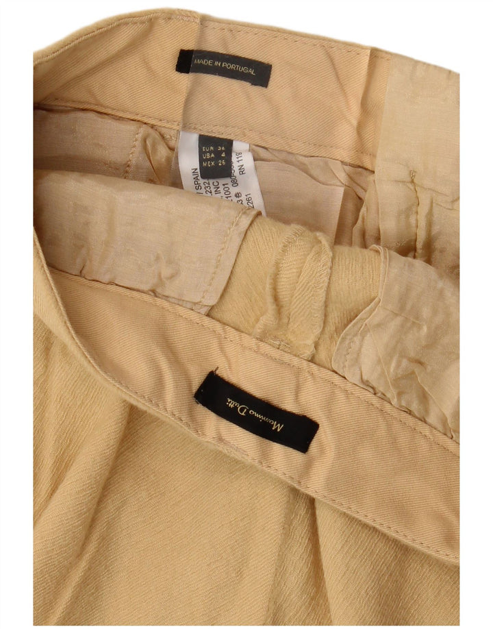 MASSIMO DUTTI Ženske ravne chino hlače EU 36 XS W26 L26 Bež vunene