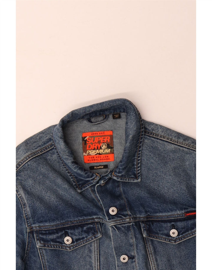 SUPERDRY muška traper jakna UK 42 XL plavi pamuk