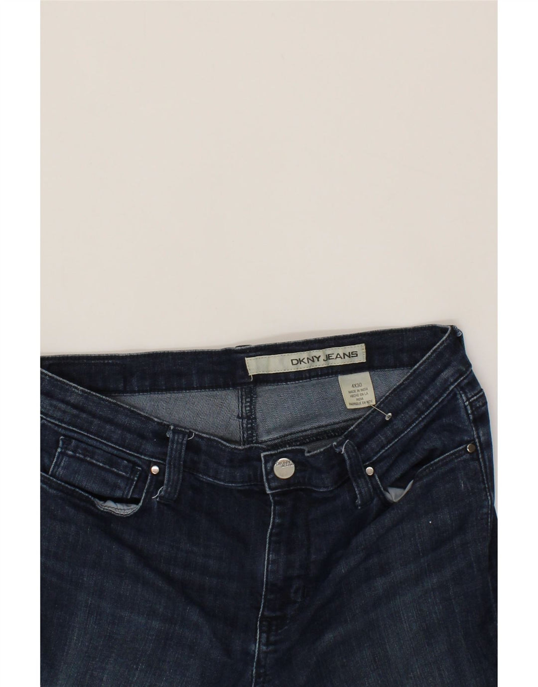 DKNY Womens Slim Jeans US 4 Small W30 L30 Blue Cotton Vintage Dkny and Second-Hand Dkny from Messina Hembry 