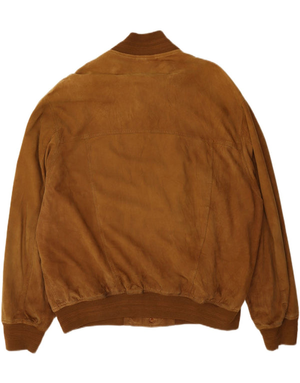Vintage muška bomber jakna od brušene kože UK 42 XL bež