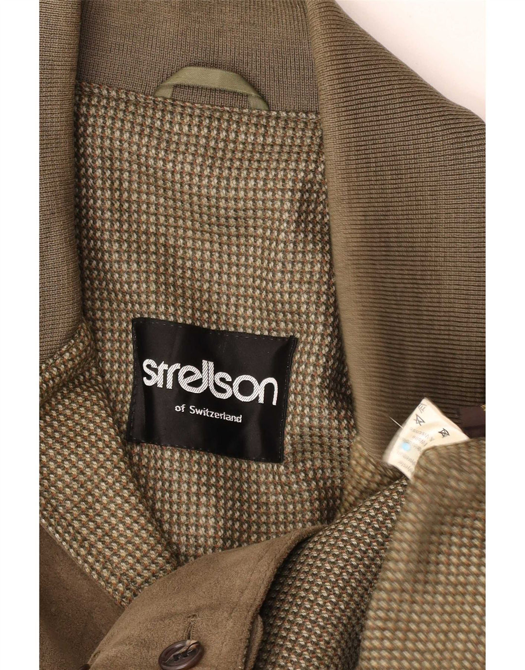 Strellson Mens Bomber Jacket UK 38 Medium Khaki Polyester