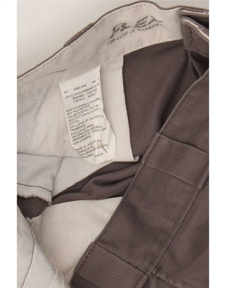 Dickies muške ravne chino hlače W34 L34 sivi poliester