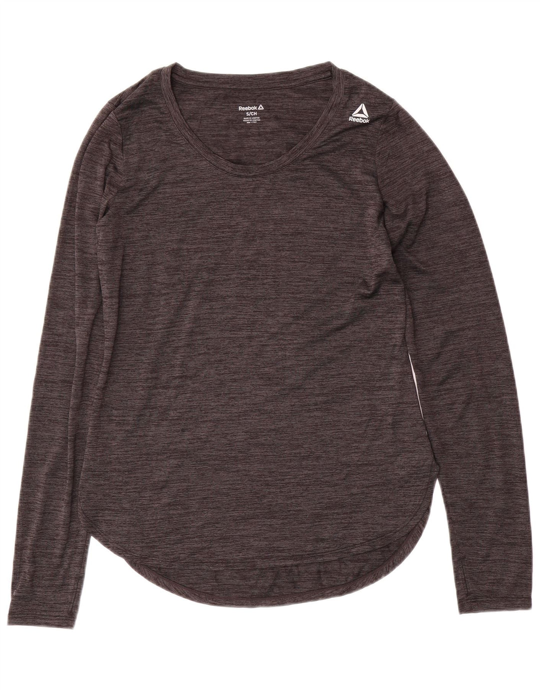 REEBOK Ženska majica dugih rukava UK 10 mali sivi flekasti poliester