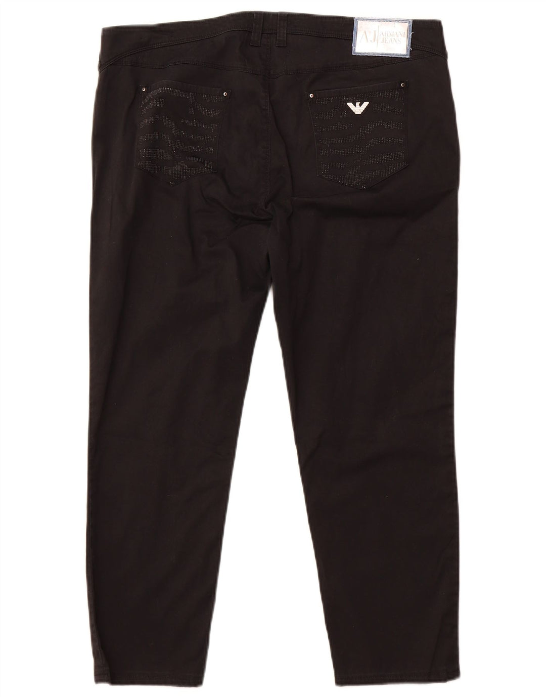 Armani ženske uske skraćene hlače W35 L25 crni pamuk