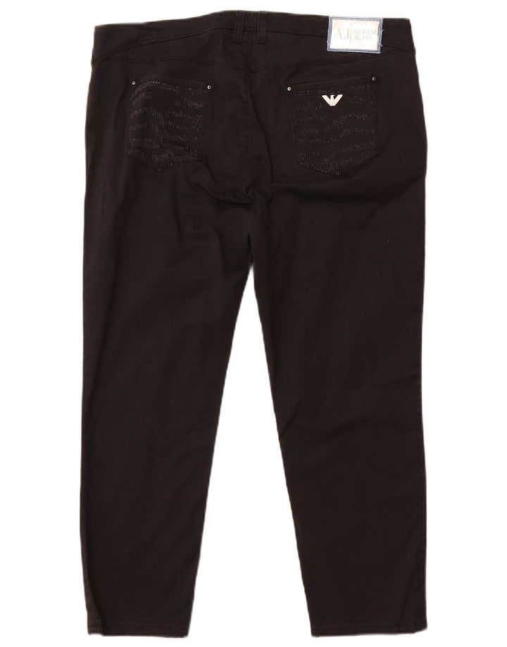 Armani ženske uske skraćene hlače W35 L25 crni pamuk