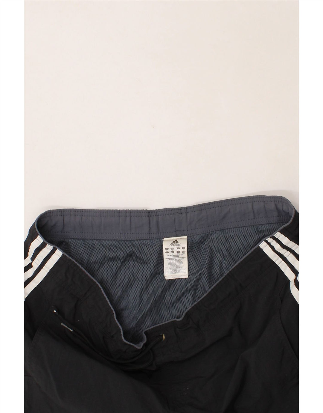 ADIDAS Mens Sport Shorts Large  Black Nylon Vintage Adidas and Second-Hand Adidas from Messina Hembry 