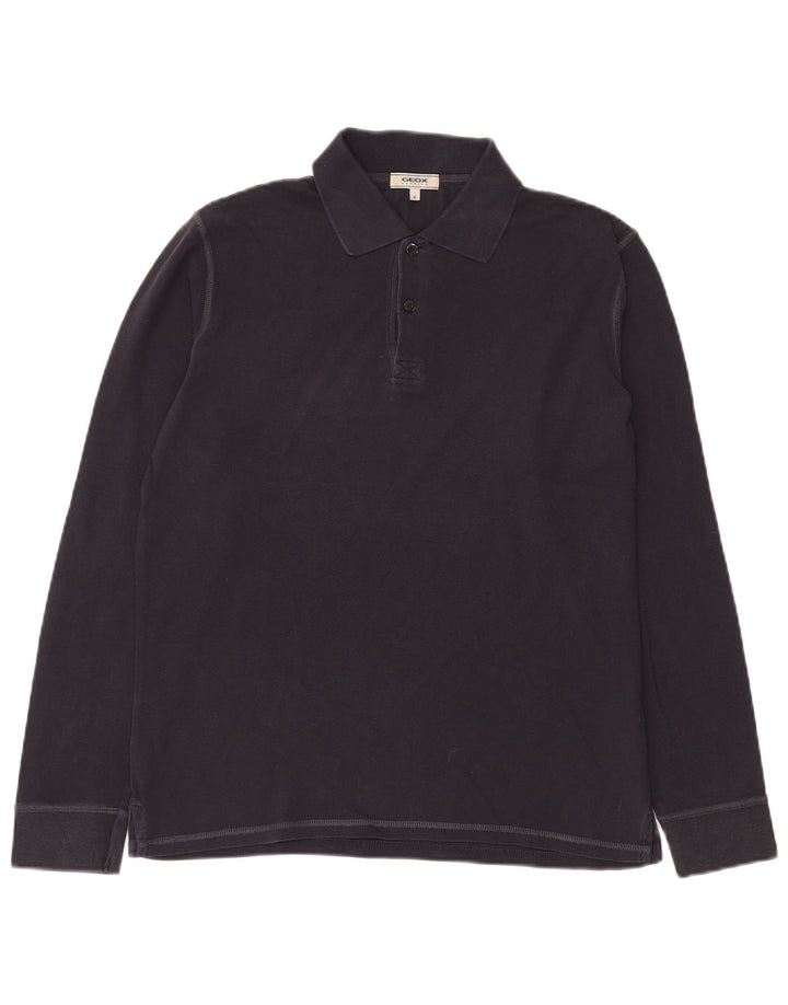 GEOX muška polo majica dugih rukava Respira srednje tamnoplava