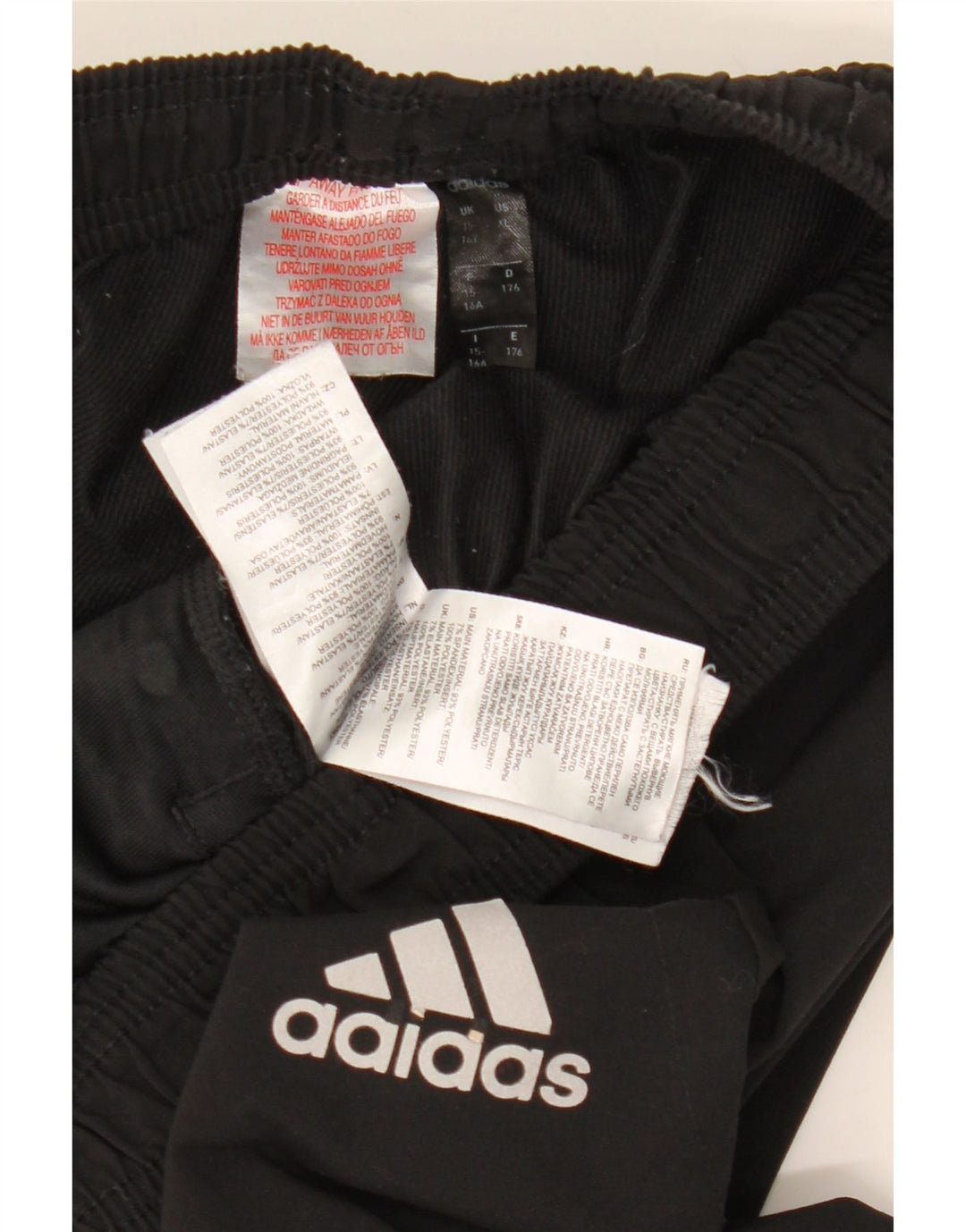 Adidas Hlače za trenirku za dječake 15-16 godina crne od poliestera