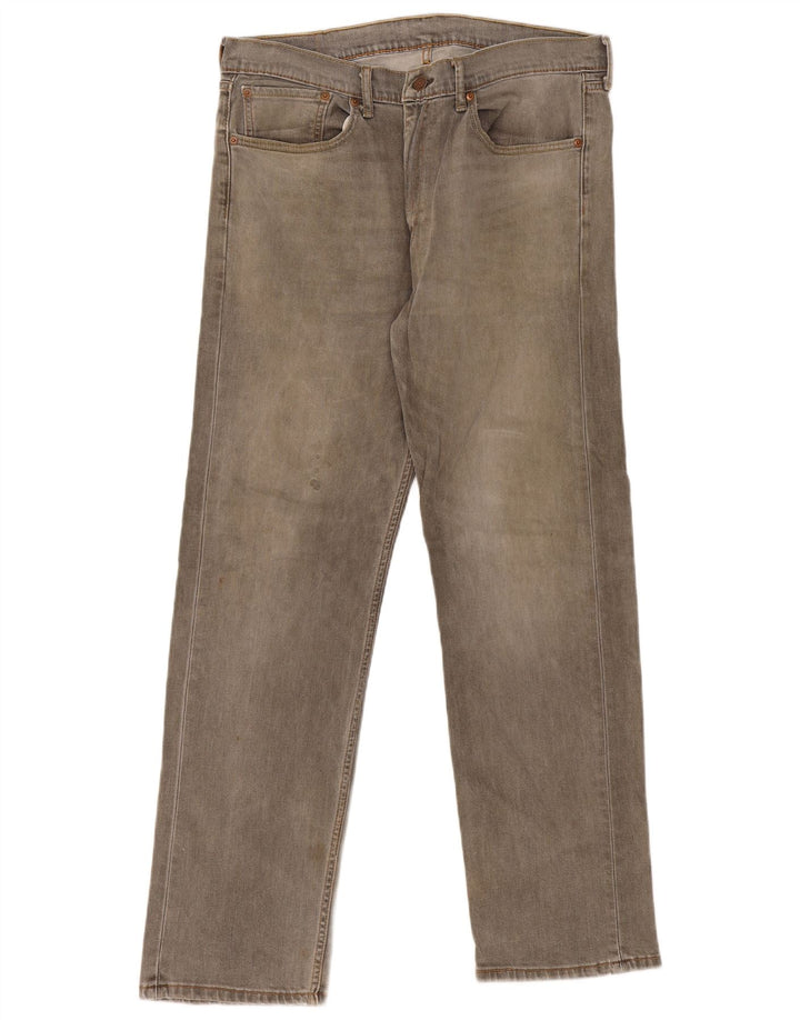 Levi's muške 505 ravne traperice W36 L32 sivi pamuk