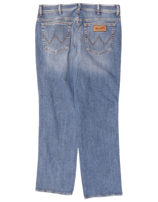 WRANGLER Muške Texas Straight Jeans W36 L32 Plavi pamuk