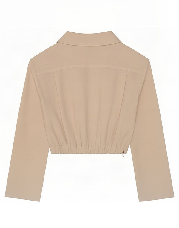 Zara ženska kratka majica dugih rukava UK 10 Small Off White